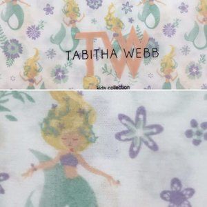 3pc Tabitha Webb Mermaid TWIN Sheet Set Starfish Floral Lavender Purple Designer